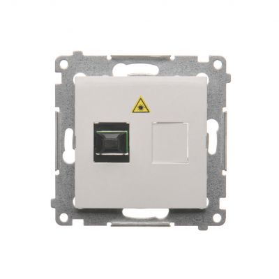 Simon 54 Gniazdo światłowodowe / optyczne pojedyncze SC/APC biały DGS1.01/11 KONTAKT (DGS1.01/11)