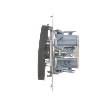 Simon 54 Łącznik schodowy z podświetleniem LED bez piktogramu 10A 250V szybkozłączka antracyt DW6L.01/X/48 KONTAKT (DW6L.01/X/48)