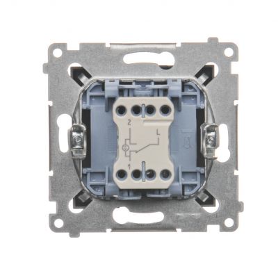 Simon 54 Łącznik schodowy z podświetleniem LED bez piktogramu 10A 250V szybkozłączka antracyt DW6L.01/X/48 KONTAKT (DW6L.01/X/48)