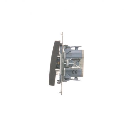 Simon 54 Łącznik krzyżowy bez piktogramu 10A 250V szybkozłączka antracyt DW7.01/X/48 KONTAKT (DW7.01/X/48)