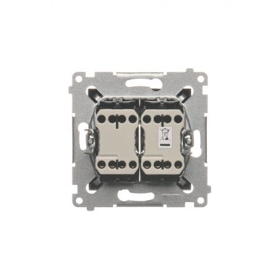 Simon 54 Łącznik krzyżowy podwójny bez piktogramu 10A 250V szybkozłączka antracyt DW7/2.01/X/48 KONTAKT (DW7/2.01/X/48)