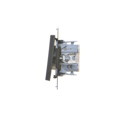 Simon 55 Łącznik roletowy trójpozycyjny 1-0-2 szybkozłączka Czarny mat TZW1K.01/149 KONTAKT (TZW1K.01/149)