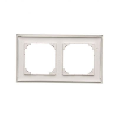 Simon 55 Ramka podwójna 2-krotna LINE Aluminium mat TR2/143 KONTAKT (TR2/143)