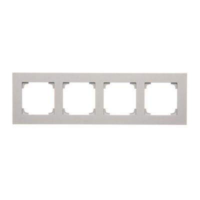Simon 55 Ramka poczwórna 4-krotna LINE Aluminium mat TR4/143 KONTAKT (TR4/143)