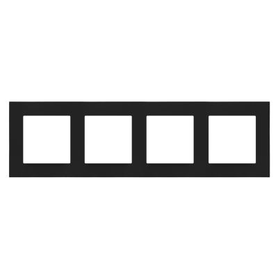 Simon 55 Ramka poczwórna 4-krotna LINE Czarny mat TR4/149 KONTAKT (TR4/149)