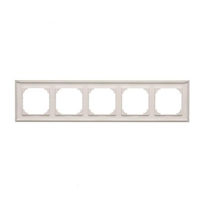 Simon 55 Ramka pięciokrotna 5-krotna LINE Aluminium mat TR5/143 KONTAKT (TR5/143)
