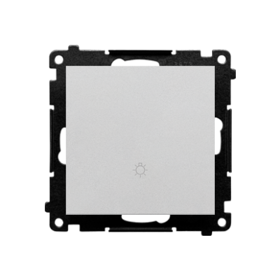 Simon 55 Przycisk zwierny /światło/ szybkozłączka Aluminium mat TS1.01/143 KONTAKT (TS1.01/143)