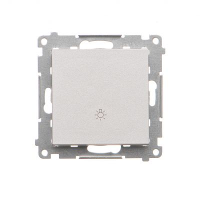 Simon 55 Przycisk zwierny /światło/ szybkozłączka Aluminium mat TS1.01/143 KONTAKT (TS1.01/143)