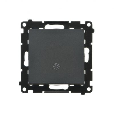 Simon 55 Przycisk zwierny /światło/ szybkozłączka Czarny mat TS1.01/149 KONTAKT (TS1.01/149)