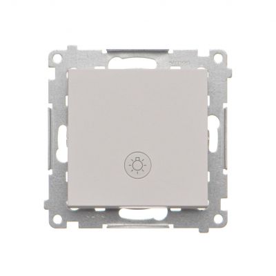 Simon 55 Przycisk zwierny /światło/ z podświetleniem LED szybkozłączka Jasnoszary mat TS1L.01/114 KONTAKT (TS1L.01/114)
