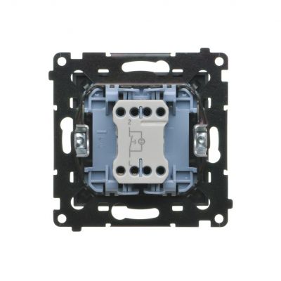 Simon 55 Przycisk zwierny /światło/ z podświetleniem LED szybkozłączka Grafitowy mat TS1L.01/116 KONTAKT (TS1L.01/116)