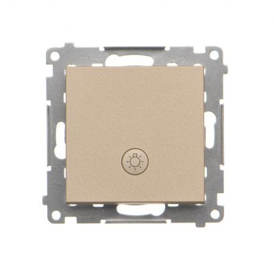 Simon 55 Przycisk zwierny /światło/ z podświetleniem LED szybkozłączka Szampański mat TS1L.01/144 KONTAKT (TS1L.01/144)