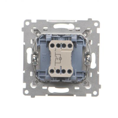 Simon 55 Przycisk zwierny /światło/ z podświetleniem LED szybkozłączka Szampański mat TS1L.01/144 KONTAKT (TS1L.01/144)