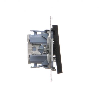 Simon 55 Przycisk zwierny /światło/ z podświetleniem LED szybkozłączka Czarny mat TS1L.01/149 KONTAKT (TS1L.01/149)