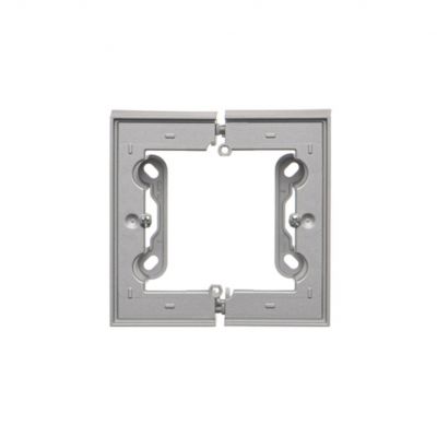 Simon 55 Puszka natynkowa pojedyncza składana do ramek LINE/DUO – Wysokość: 40 mm (1 szt TSC/. = 2 elementy) Aluminium mat TSC/143 KONTAKT (TSC/143)