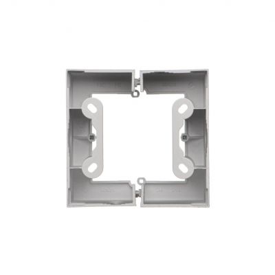 Simon 55 Puszka natynkowa pojedyncza składana do ramek LINE/DUO – Wysokość: 40 mm (1 szt TSC/. = 2 elementy) Aluminium mat TSC/143 KONTAKT (TSC/143)