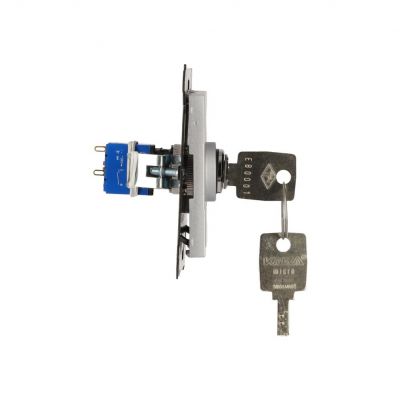 Simon 55 Łącznik na kluczyk pojedynczy jednobiegunowy 2 pozycyjny /0-I/ styk 1Z 5A Aluminium mat TW1K.01/143 KONTAKT (TW1K.01/143)