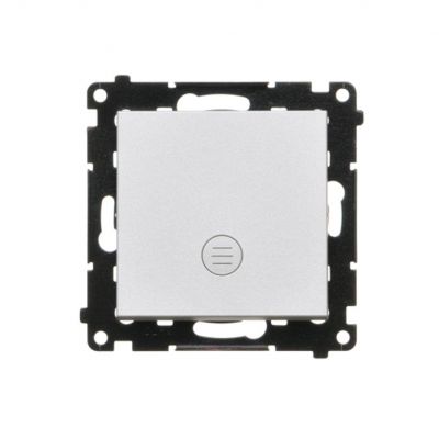 Simon 55 Łącznik pojedynczy jednobiegunowy z podświetleniem LED szybkozłączka Aluminium mat TW1L.01/143 KONTAKT (TW1L.01/143)
