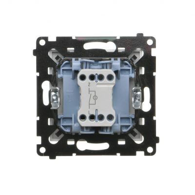 Simon 55 Łącznik pojedynczy jednobiegunowy z podświetleniem LED szybkozłączka Aluminium mat TW1L.01/143 KONTAKT (TW1L.01/143)