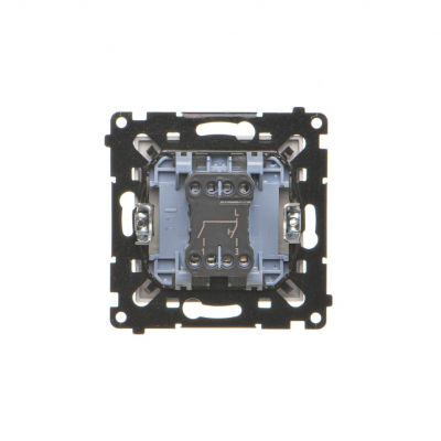 Simon 55 Łącznik pojedynczy jednobiegunowy + Przycisk zwierny zwierny – 2 klawisze zaciski gwintowe Aluminium mat TW1P1A.01/143 KONTAKT (TW1P1A.01/143)