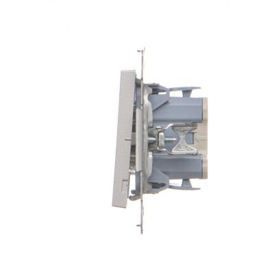 Simon 55 Łącznik dwubiegunowy szybkozłączka Aluminium mat TW2.01/143 KONTAKT (TW2.01/143)