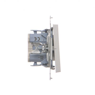 Simon 55 Łącznik dwubiegunowy szybkozłączka Aluminium mat TW2.01/143 KONTAKT (TW2.01/143)