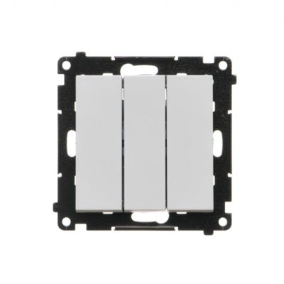 Simon 55 Łącznik potrójny z podświetleniem LED szybkozłączka Jasnoszary mat TW31L.01/114 KONTAKT (TW31L.01/114)