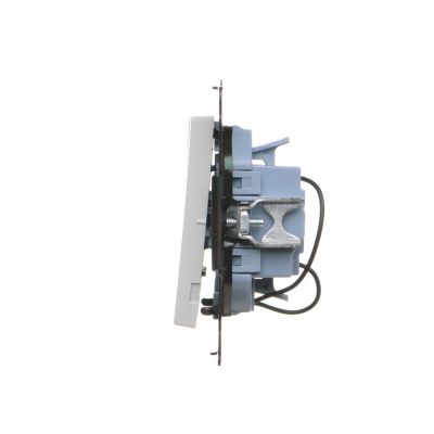 Simon 55 Łącznik potrójny z podświetleniem LED szybkozłączka Jasnoszary mat TW31L.01/114 KONTAKT (TW31L.01/114)