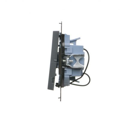 Simon 55 Łącznik potrójny z podświetleniem LED szybkozłączka Grafitowy mat TW31L.01/116 KONTAKT (TW31L.01/116)