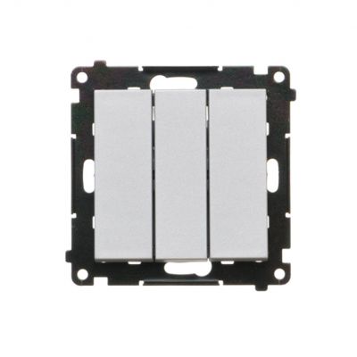 Simon 55 Łącznik potrójny z podświetleniem LED szybkozłączka Aluminium mat TW31L.01/143 KONTAKT (TW31L.01/143)