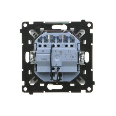 Simon 55 Łącznik potrójny z podświetleniem LED szybkozłączka Aluminium mat TW31L.01/143 KONTAKT (TW31L.01/143)