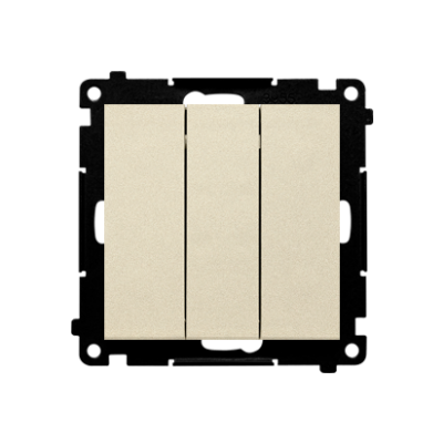 Simon 55 Łącznik potrójny z podświetleniem LED szybkozłączka Szampański mat TW31L.01/144 KONTAKT (TW31L.01/144)