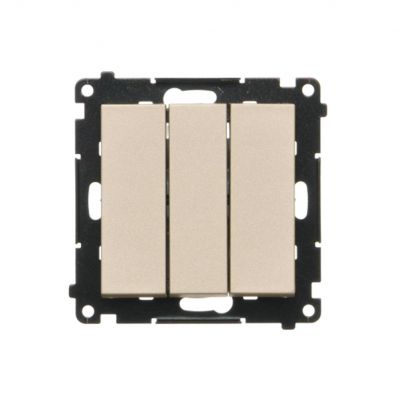 Simon 55 Łącznik potrójny z podświetleniem LED szybkozłączka Szampański mat TW31L.01/144 KONTAKT (TW31L.01/144)