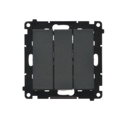 Simon 55 Łącznik potrójny z podświetleniem LED szybkozłączka Czarny mat TW31L.01/149 KONTAKT (TW31L.01/149)