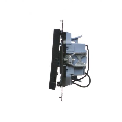 Simon 55 Łącznik potrójny z podświetleniem LED szybkozłączka Czarny mat TW31L.01/149 KONTAKT (TW31L.01/149)