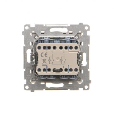 Simon 55 Łącznik świecznikowy z podświetleniem LED – osobne podświetlenie dla każdego klawisza szybkozłączka Aluminium mat TW5L2.01/143 KONTAKT (TW5L2.01/143)