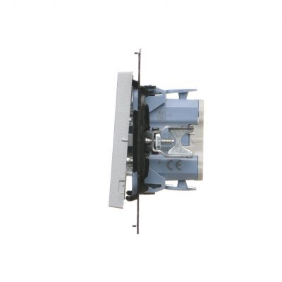 Simon 55 Łącznik schodowy bez piktogramu szybkozłączka Aluminium mat TW6.01/X/143 KONTAKT (TW6.01/X/143)