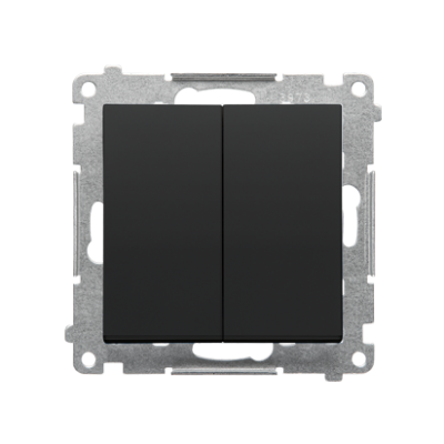 Simon 55 Łącznik schodowy podwójny bez piktogramu szybkozłączka Czarny mat TW6/2.01/X/149 KONTAKT (TW6/2.01/X/149)