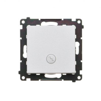 Simon 55 Łącznik schodowy z podświetleniem LED podświetlenie jakW łączniku pojedynczym szybkozłączka Aluminium mat TW6L.01/143 KONTAKT (TW6L.01/143)