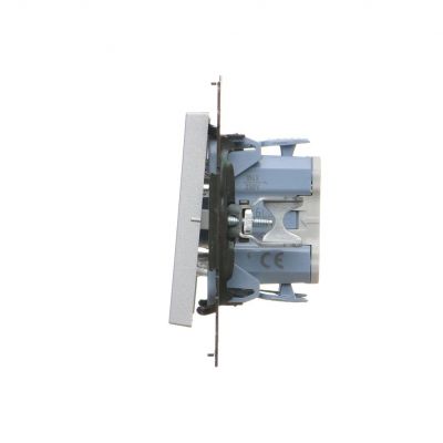 Simon 55 Łącznik schodowy z podświetleniem LED podświetlenie jakW łączniku pojedynczym szybkozłączka Aluminium mat TW6L.01/143 KONTAKT (TW6L.01/143)