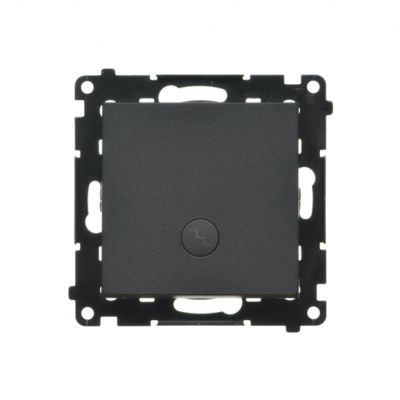Simon 55 Łącznik schodowy z podświetleniem LED podświetlenie jakW łączniku pojedynczym szybkozłączka Czarny mat TW6L.01/149 KONTAKT (TW6L.01/149)