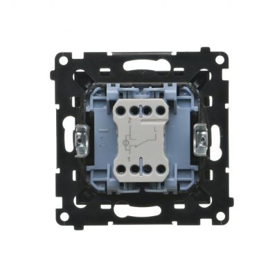 Simon 55 Łącznik schodowy z podświetleniem LED podświetlenie jakW łączniku pojedynczym szybkozłączka Czarny mat TW6L.01/149 KONTAKT (TW6L.01/149)