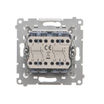 Simon 55 Łącznik krzyżowy podwójny szybkozłączka Aluminium mat TW7/2.01/143 KONTAKT (TW7/2.01/143)