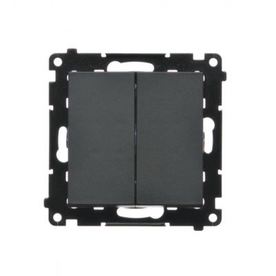 Simon 55 Łącznik krzyżowy podwójny bez piktogramu szybkozłączka Czarny mat TW7/2.01/X/149 KONTAKT (TW7/2.01/X/149)