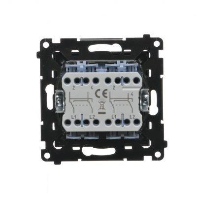 Simon 55 Łącznik krzyżowy podwójny bez piktogramu szybkozłączka Czarny mat TW7/2.01/X/149 KONTAKT (TW7/2.01/X/149)