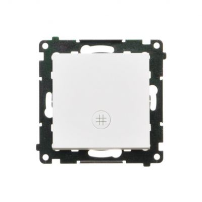 Simon 55 Łącznik krzyżowy z podświetleniem LED – piktogram schody szybkozłączka Biały mat TW7L.01/111 KONTAKT (TW7L.01/111)