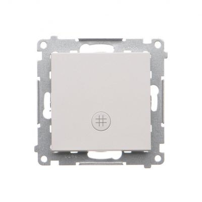 Simon 55 Łącznik krzyżowy z podświetleniem LED – piktogram schody szybkozłączka Jasnoszary mat TW7L.01/114 KONTAKT (TW7L.01/114)