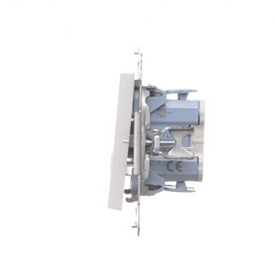 Simon 55 Łącznik krzyżowy z podświetleniem LED – piktogram schody szybkozłączka Jasnoszary mat TW7L.01/114 KONTAKT (TW7L.01/114)