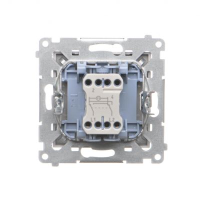 Simon 55 Łącznik krzyżowy z podświetleniem LED – piktogram schody szybkozłączka Jasnoszary mat TW7L.01/114 KONTAKT (TW7L.01/114)