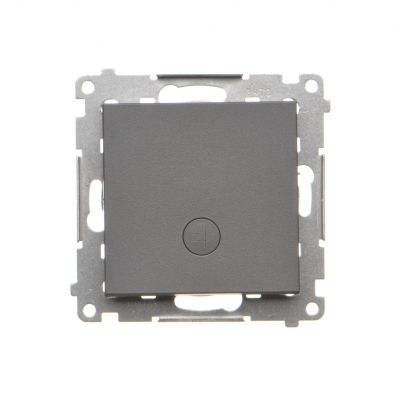 Simon 55 Łącznik krzyżowy z podświetleniem LED – piktogram schody szybkozłączka Grafitowy mat TW7L.01/116 KONTAKT (TW7L.01/116)